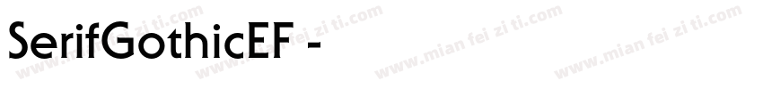 SerifGothicEF 字体转换